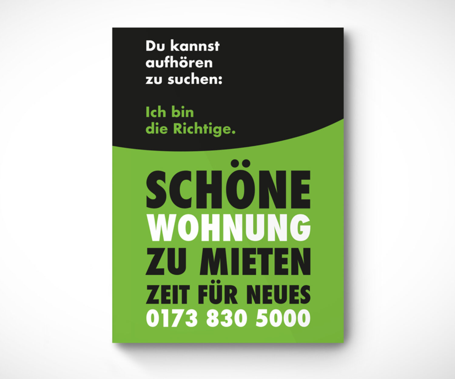 Schild Immobile Wohnung mieten - vermieten